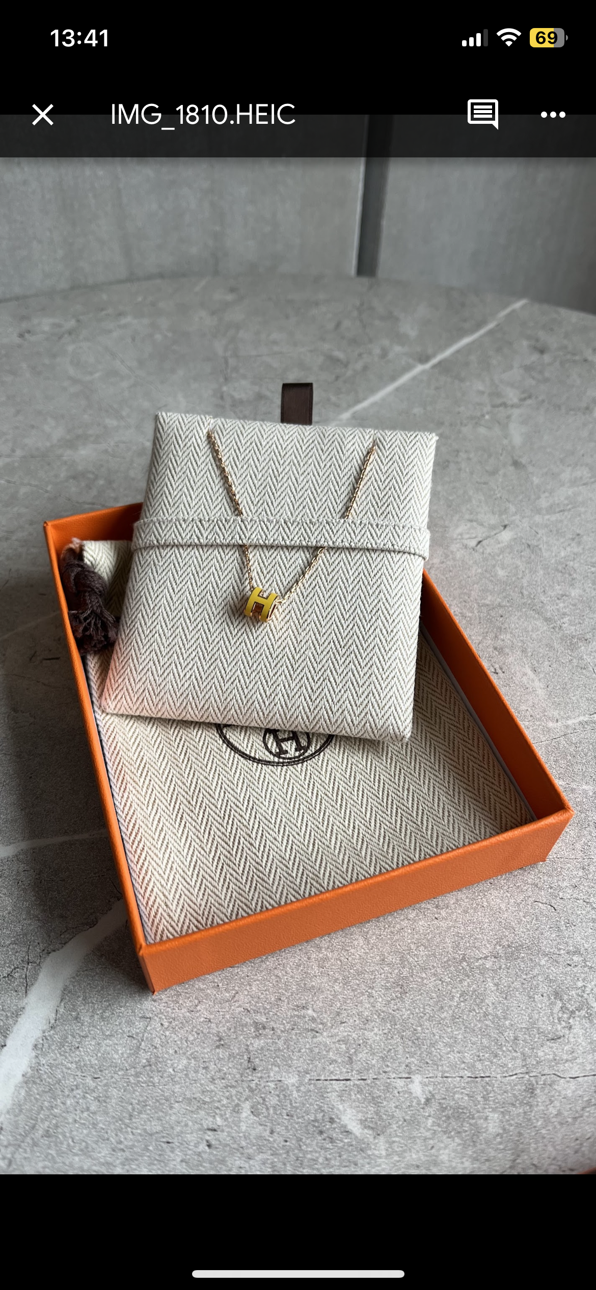 【Hermes】ポップHネックスレス ジョーヌナプル/ローズゴールド HERMES ポップHネックレス ジョーヌナプル/ローズゴールド#1002