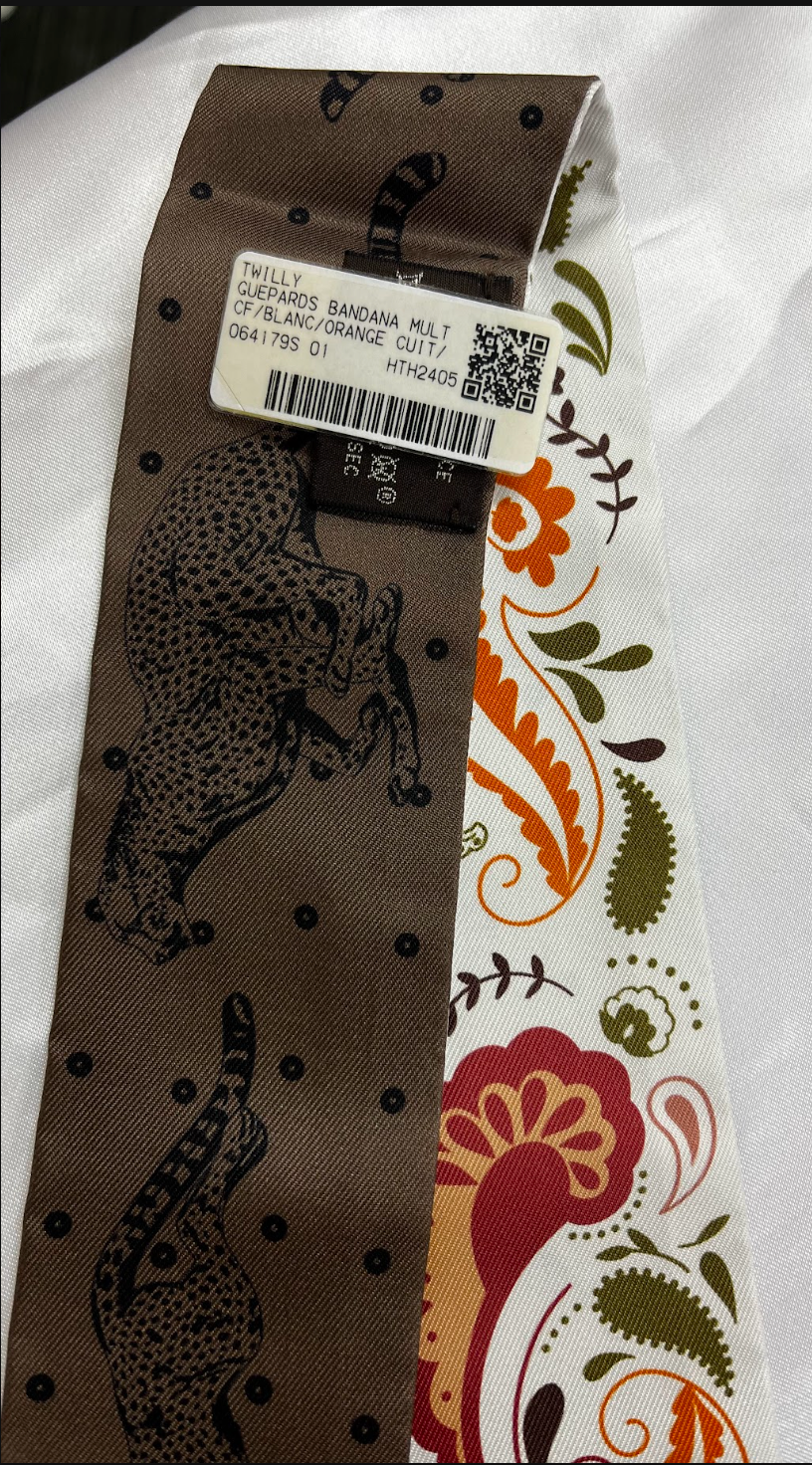 HERMES ツイリー GUEPARDS BANDANA #2499