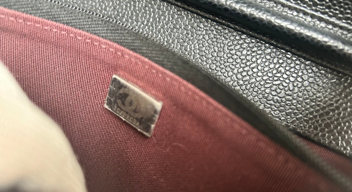 チェーンウォレット キャビアスキン シルバー金具#1031