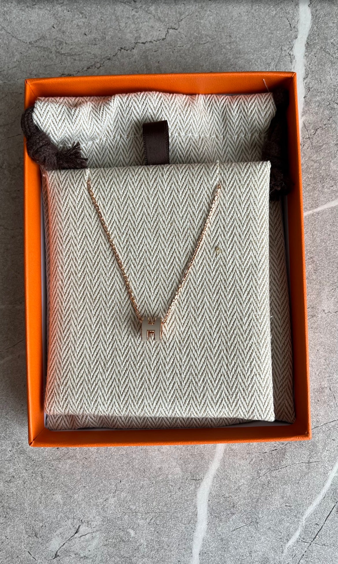 HERMES ポップHネックレスミニ マロングラッセ#1104