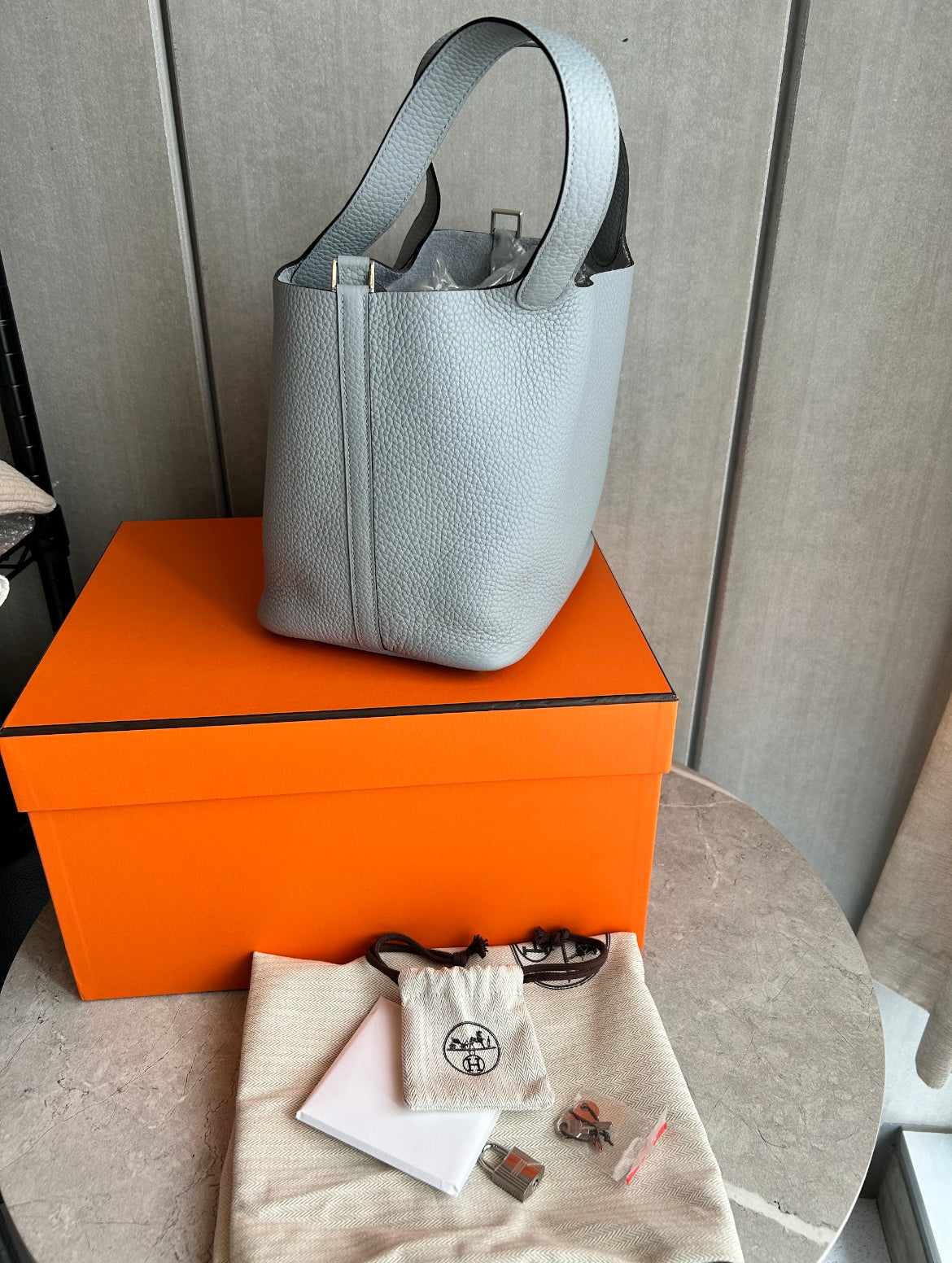 HERMES ピコタンロックMM グリパンタン シルバー金具#1268