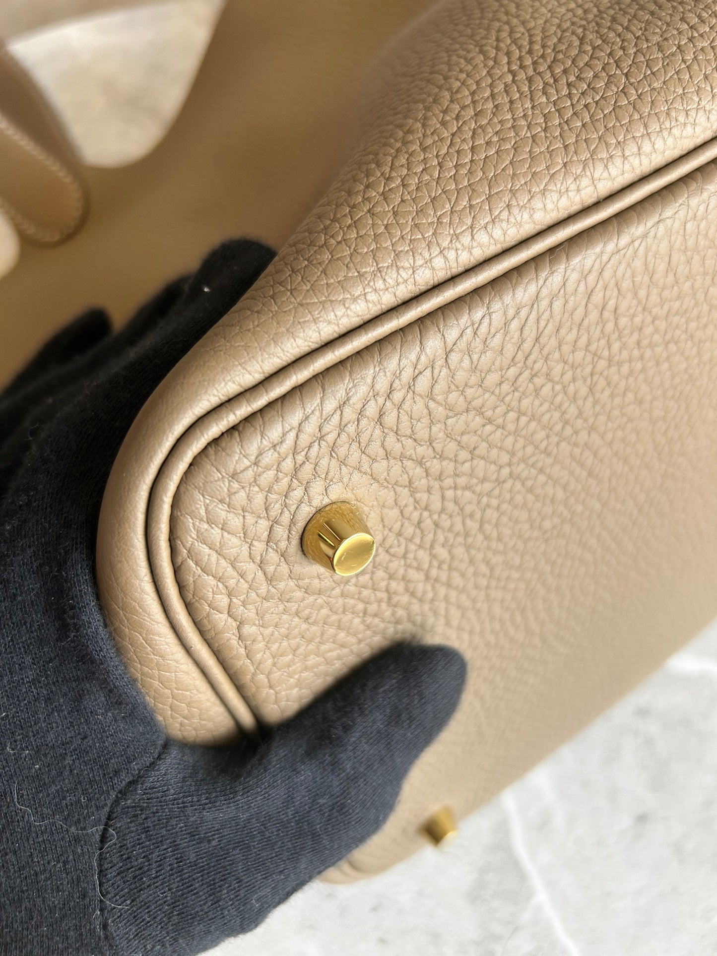 【HERMES】ピコタンロックMM エトゥープ ゴールド金具#485