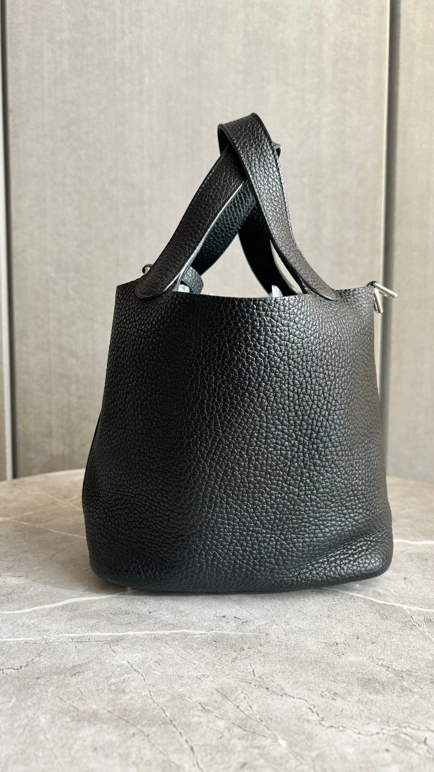 【HERMES】ピコタンロックPM ノワール シルバー金具#747