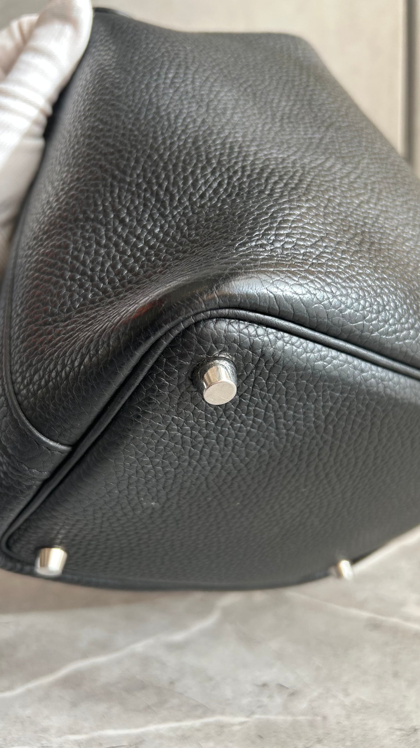 【HERMES】ピコタンロックPM ノワール シルバー金具#747