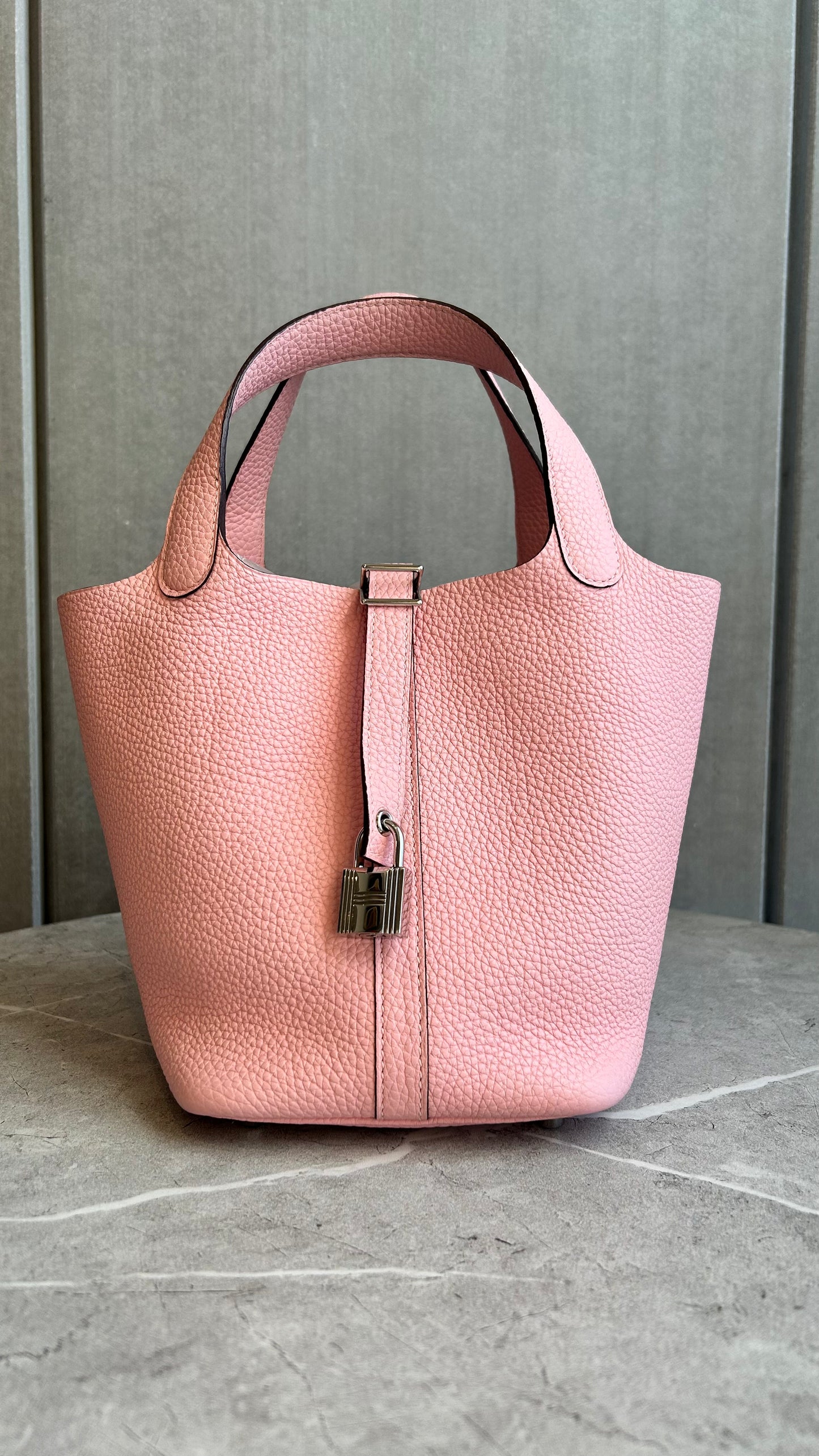【HERMES】ピコタンロックPM ローズサクラ シルバー金具#775