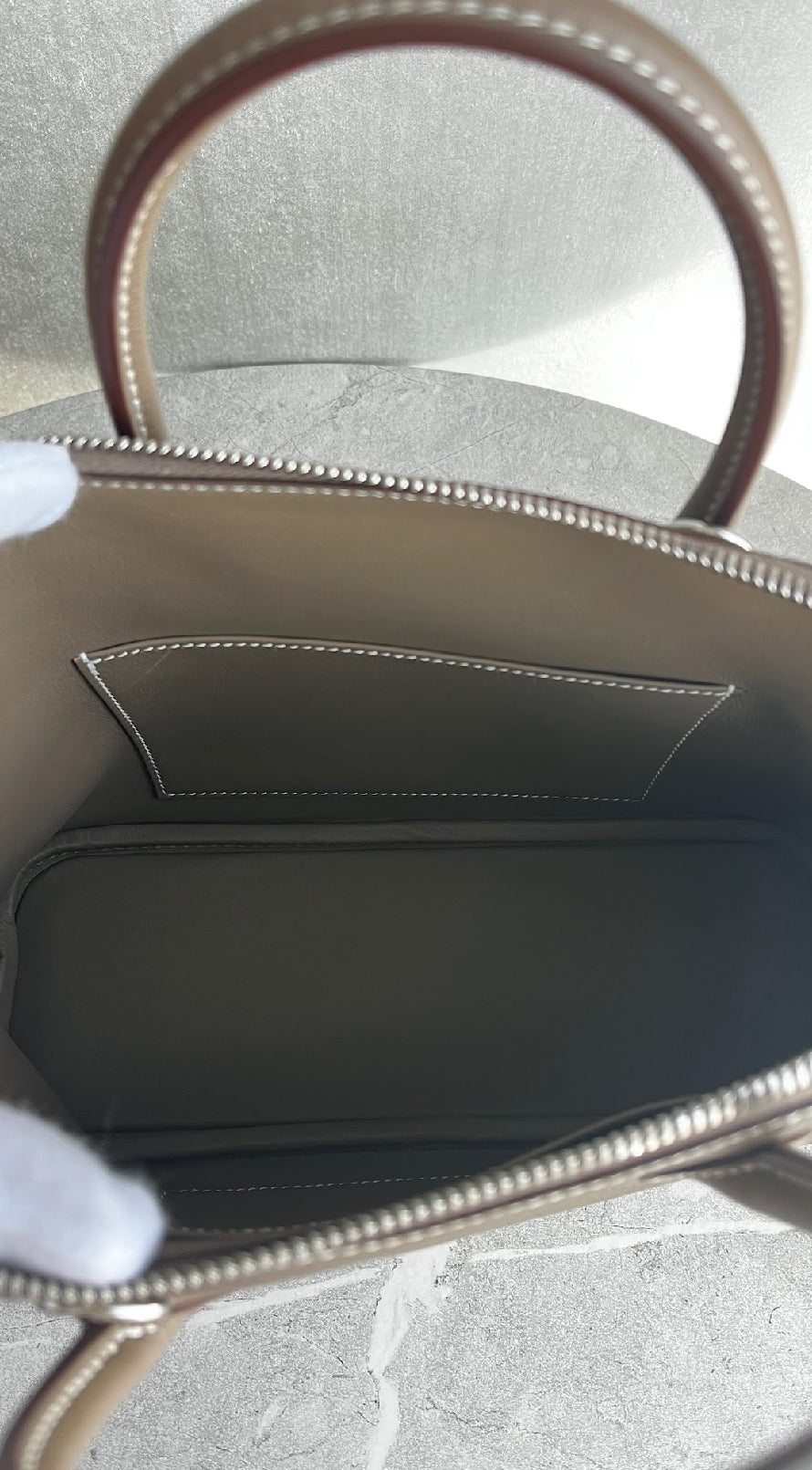 ボリード25/エトゥープ/シルバー金具 #1281