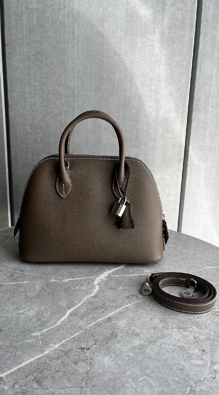 ボリード25/エトゥープ/シルバー金具 #1281