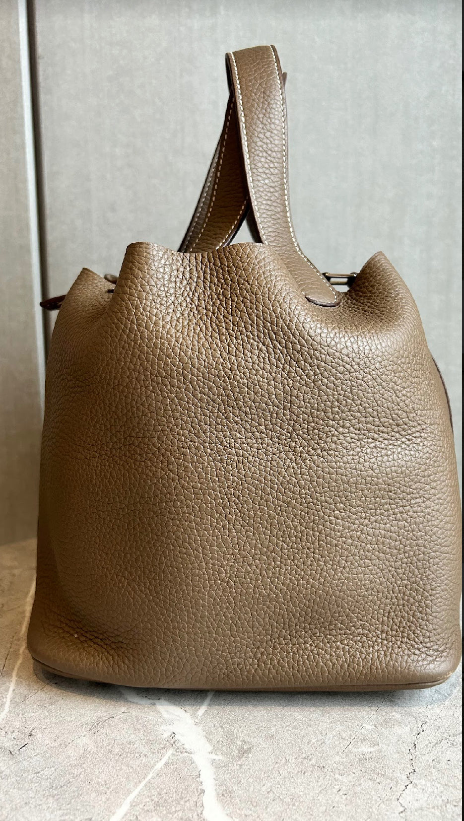 【HERMES】ピコタンロックMM エトゥープ シルバー金具#506
