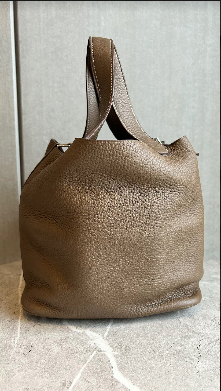 【HERMES】ピコタンロックMM エトゥープ シルバー金具#506
