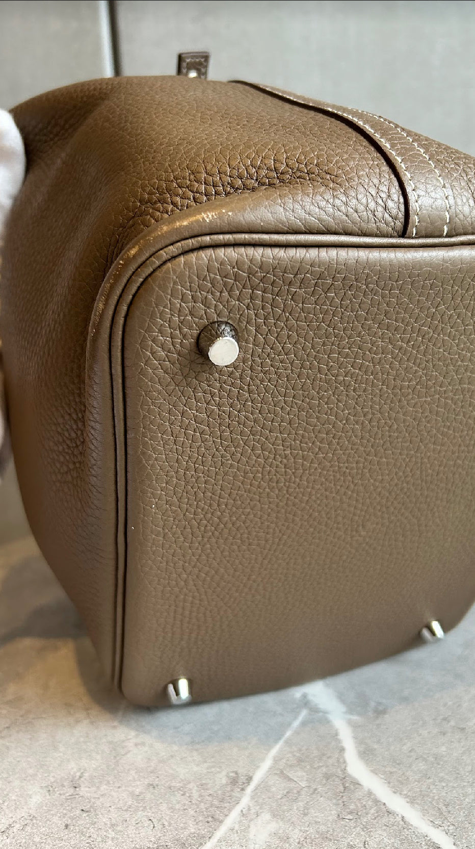 【HERMES】ピコタンロックMM エトゥープ シルバー金具#506