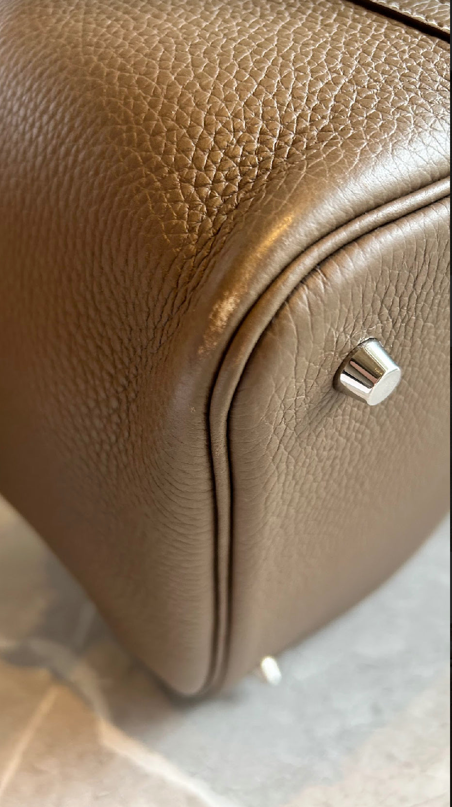 【HERMES】ピコタンロックMM エトゥープ シルバー金具#506