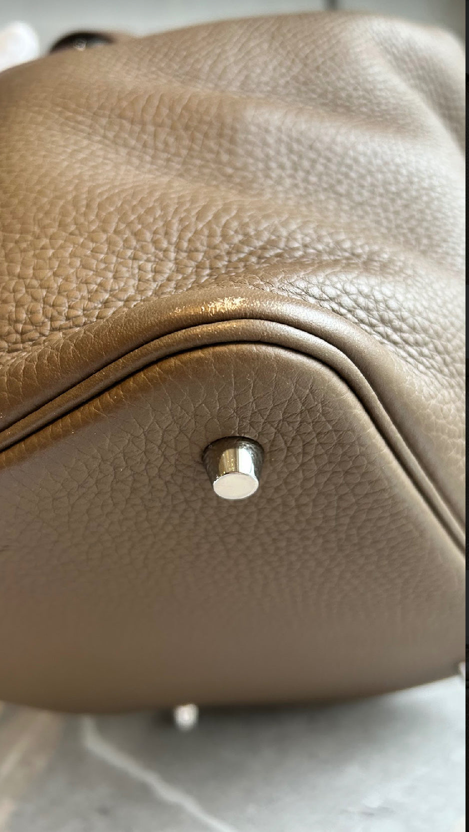 【HERMES】ピコタンロックMM エトゥープ シルバー金具#506