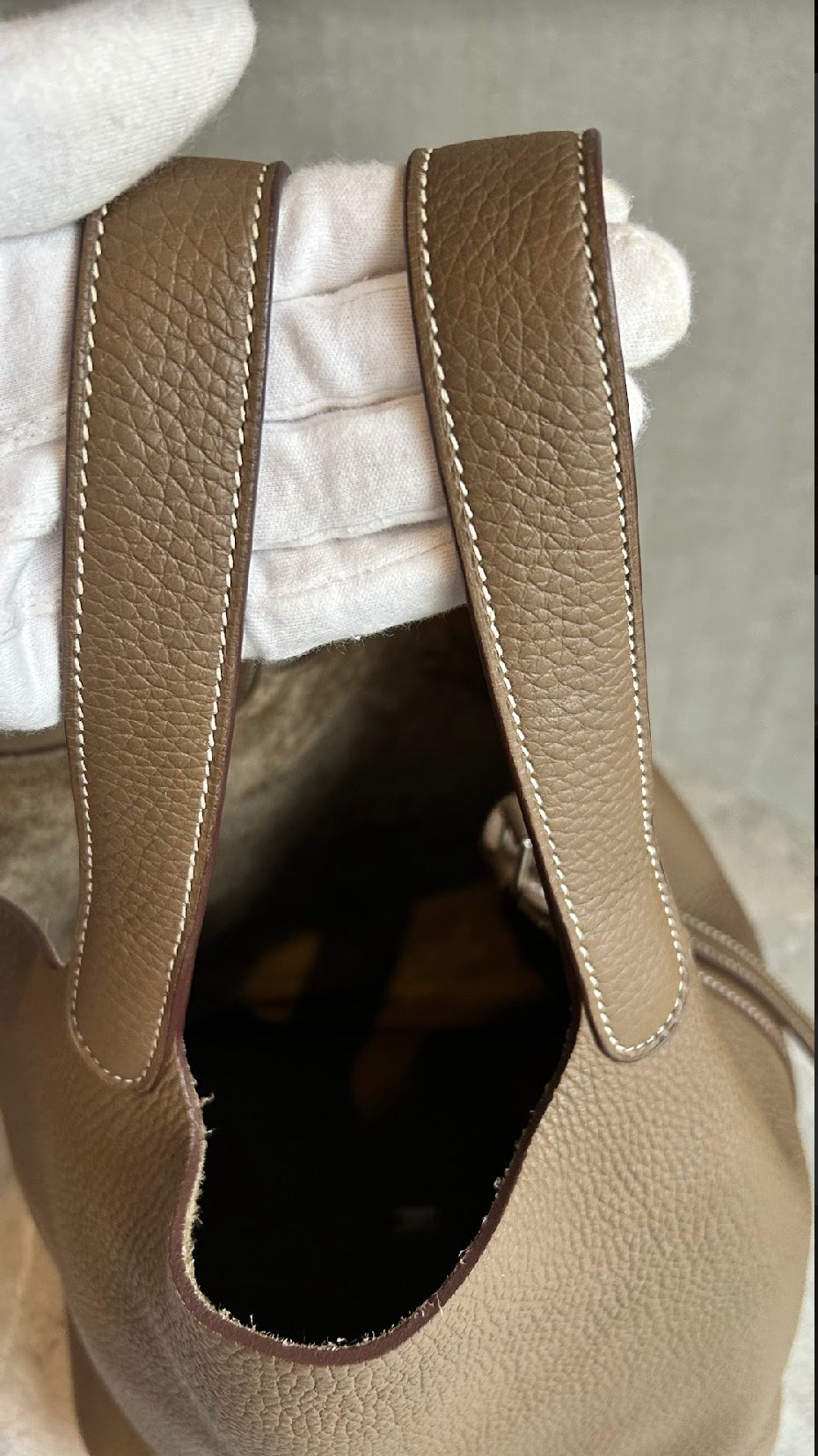 【HERMES】ピコタンロックMM エトゥープ シルバー金具#506