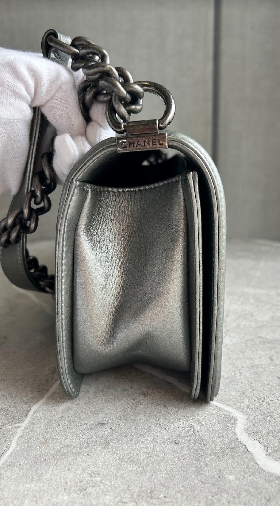 【CHANEL】ボーイシャネル シルバー アンティークシルバー金具