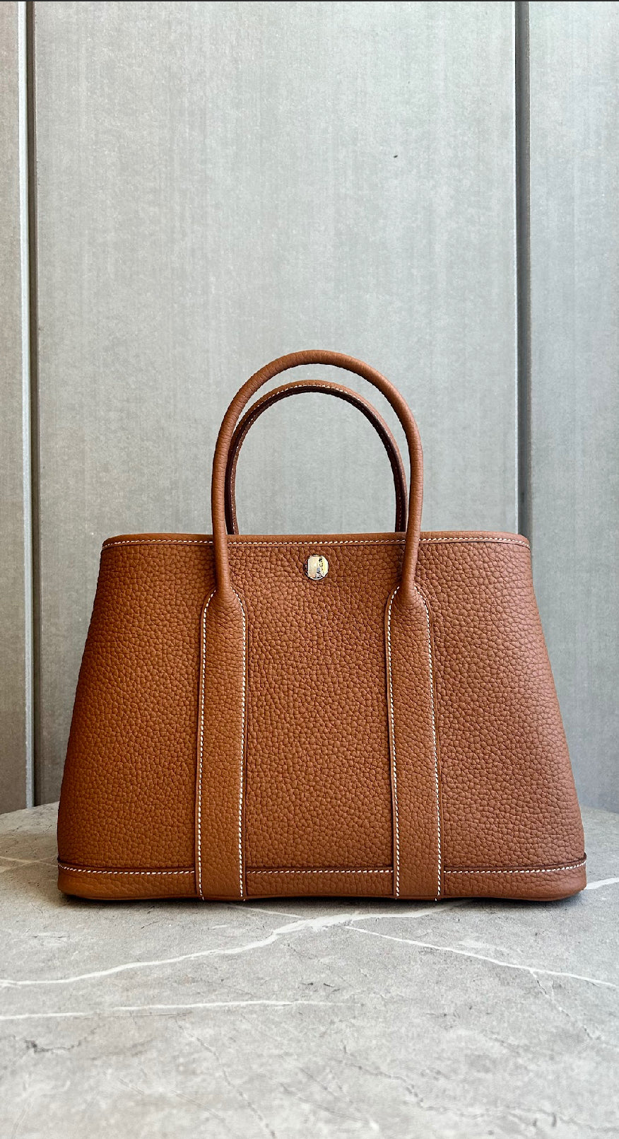 【HERMES】ガーデンパーティーTPM/ゴールド/オールレザー #781