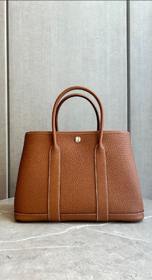 【HERMES】ガーデンパーティーTPM/ゴールド/オールレザー #781