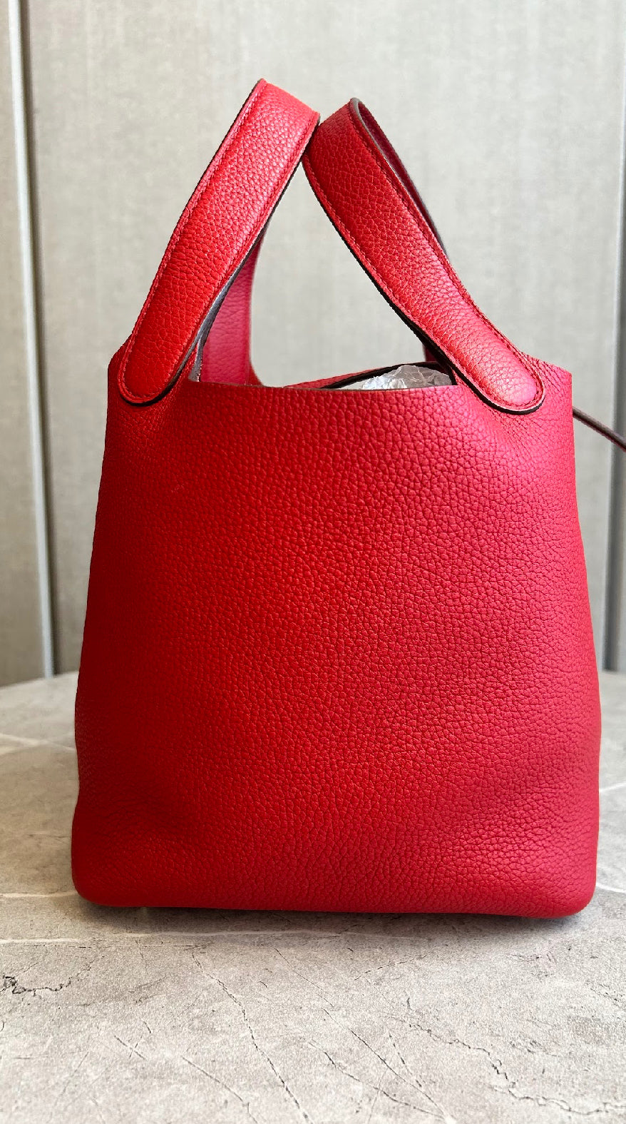 【HERMES】ピコタンロックPM/ルージュカザック/ゴールド金具 #778
