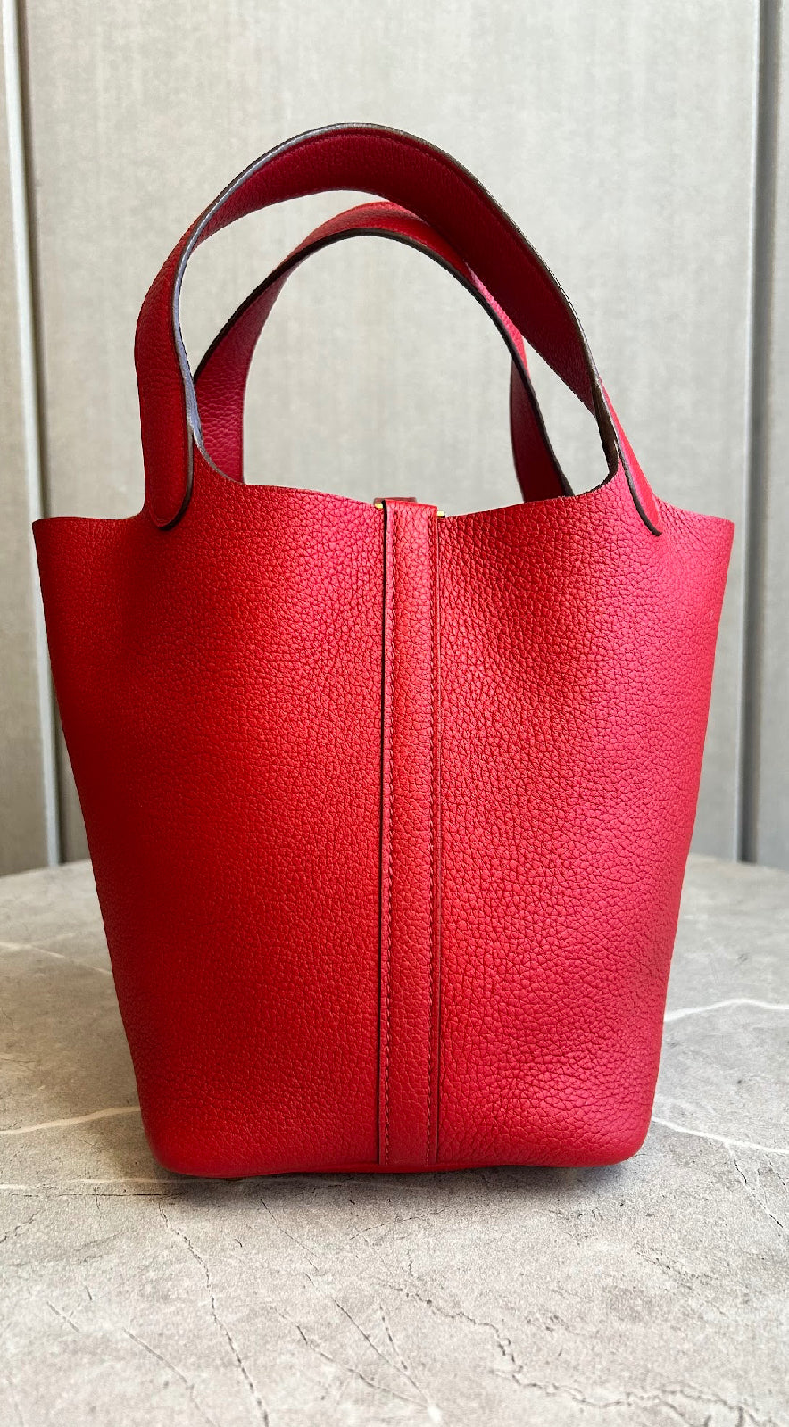 【HERMES】ピコタンロックPM/ルージュカザック/ゴールド金具 #778