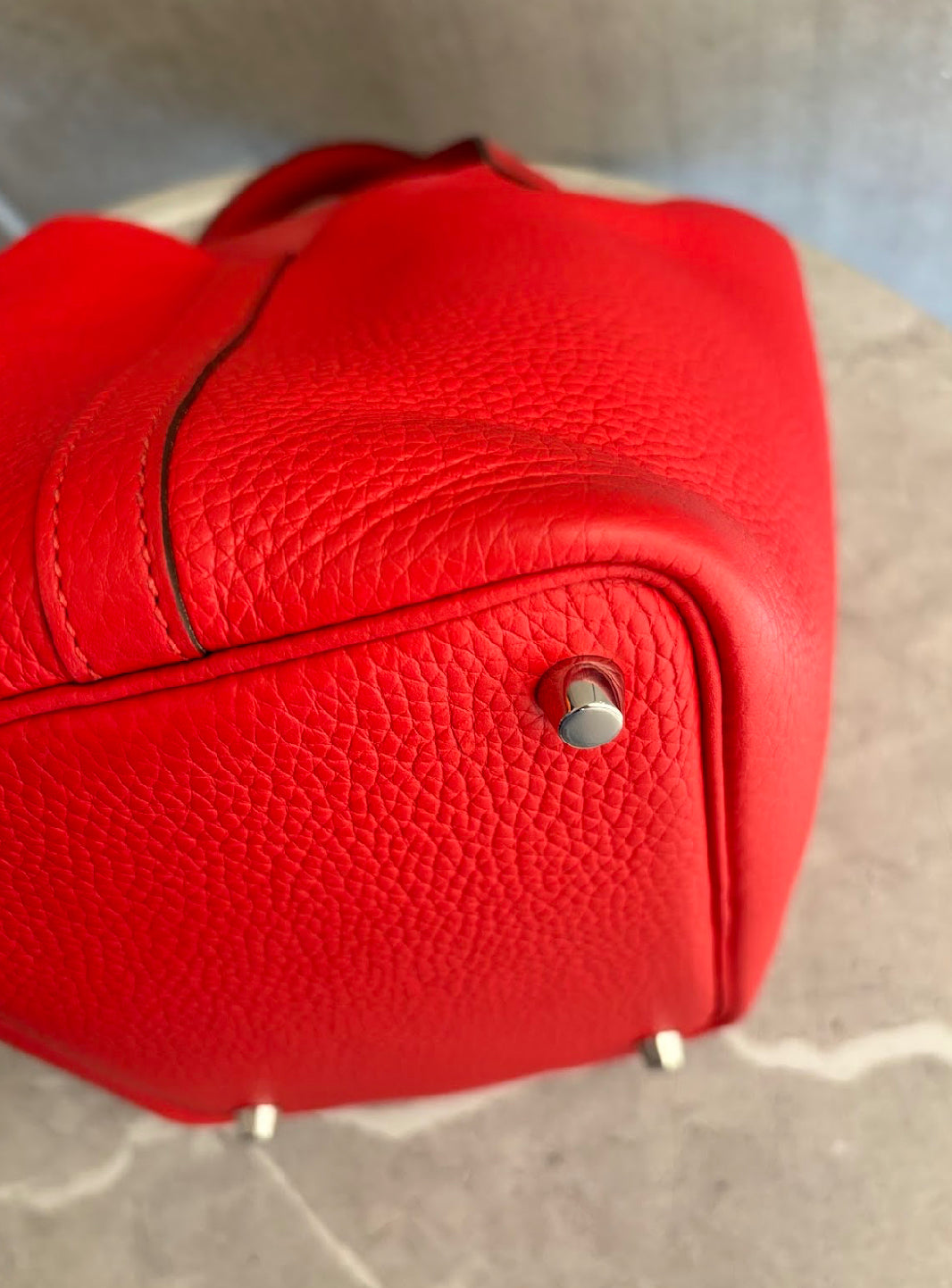 【HERMES】ピコタンロックPM/ルージュトマト/シルバー金具 #799
