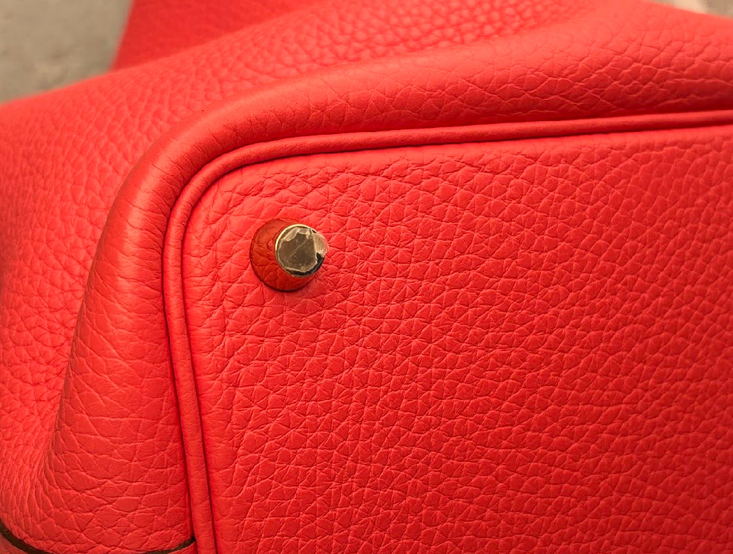 【HERMES】ピコタンロックPM/ローズテキサス/ゴールド金具 #792