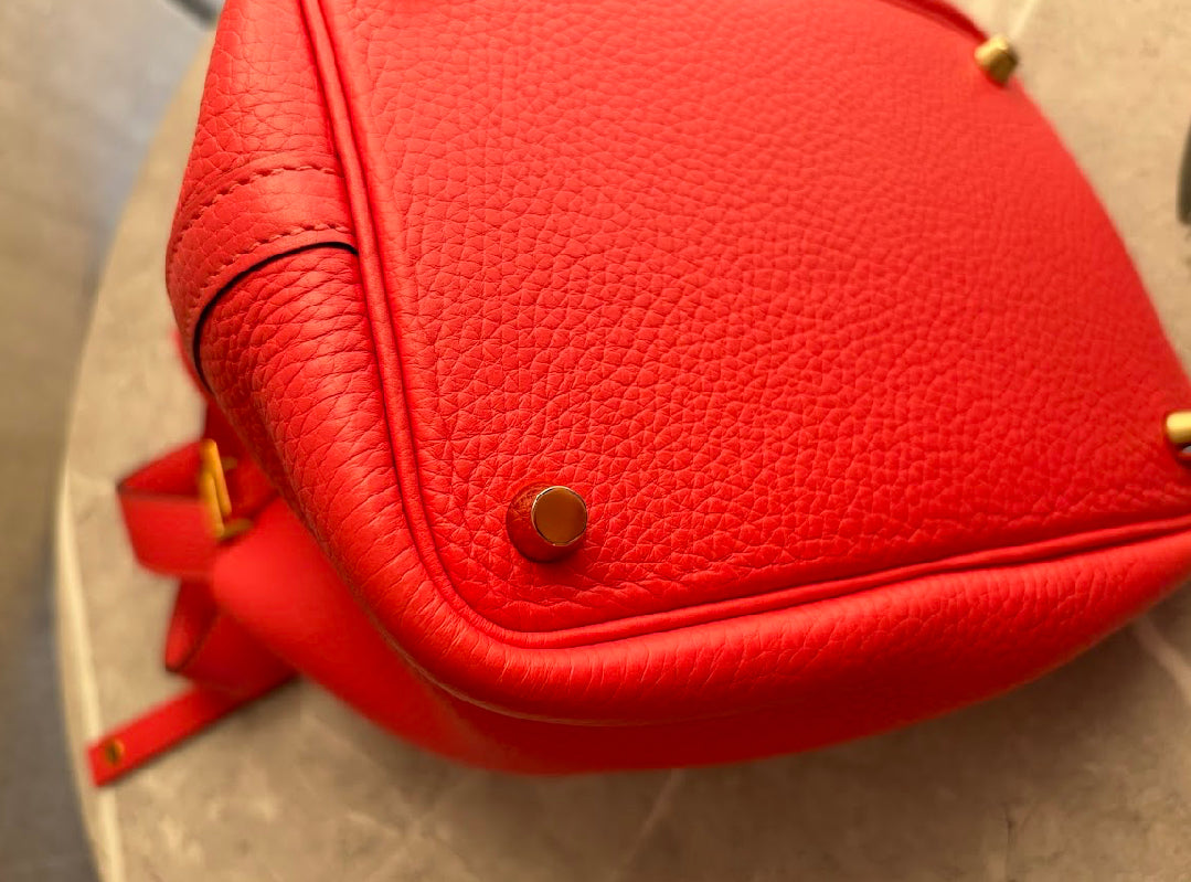 【HERMES】ピコタンロックPM/ローズテキサス/ゴールド金具 #792