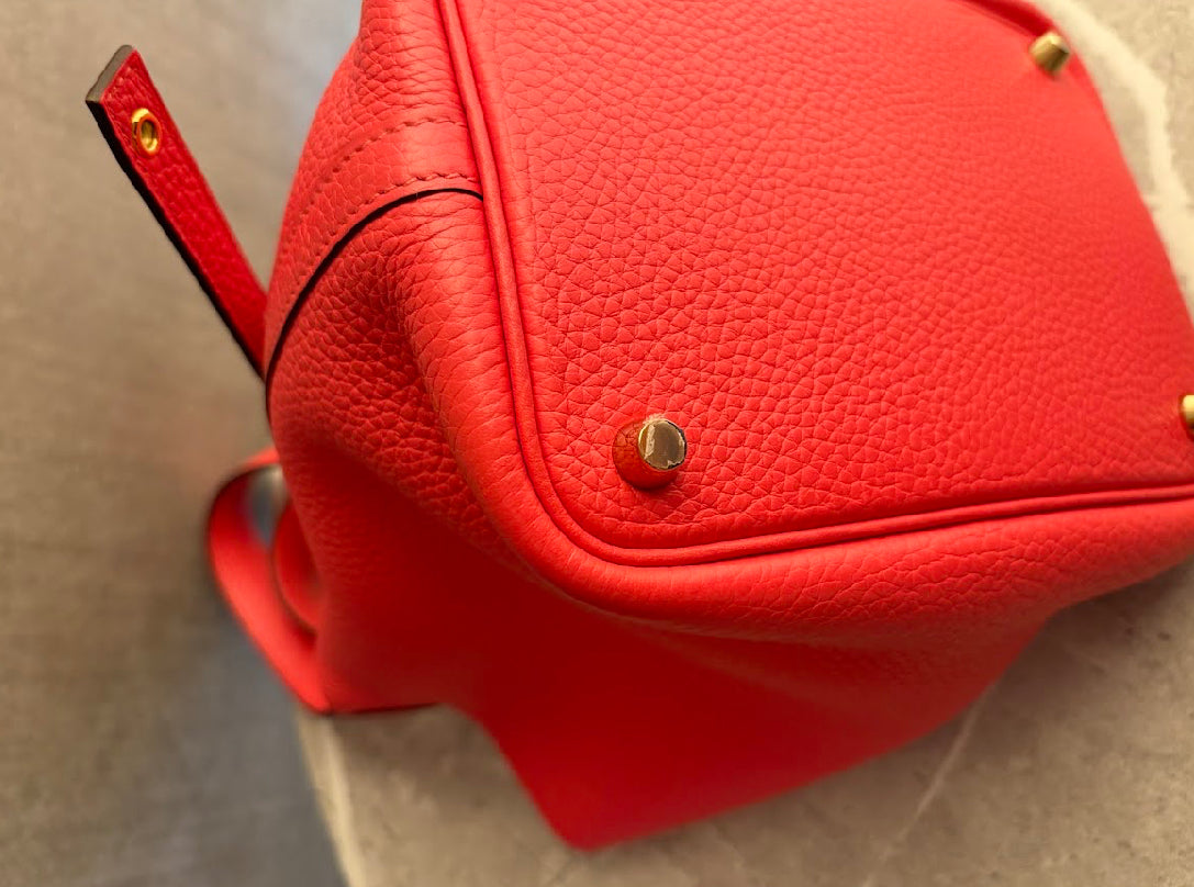 【HERMES】ピコタンロックPM/ローズテキサス/ゴールド金具 #792
