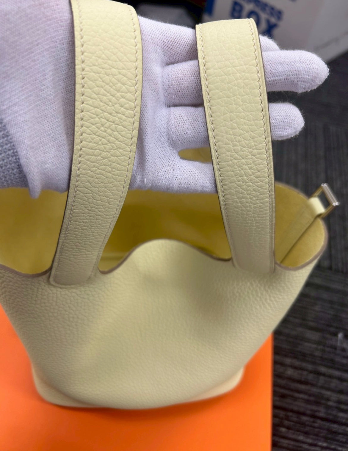 HERMES ピコタンロックMM ジョーヌミルトン　シルバー金具#1215