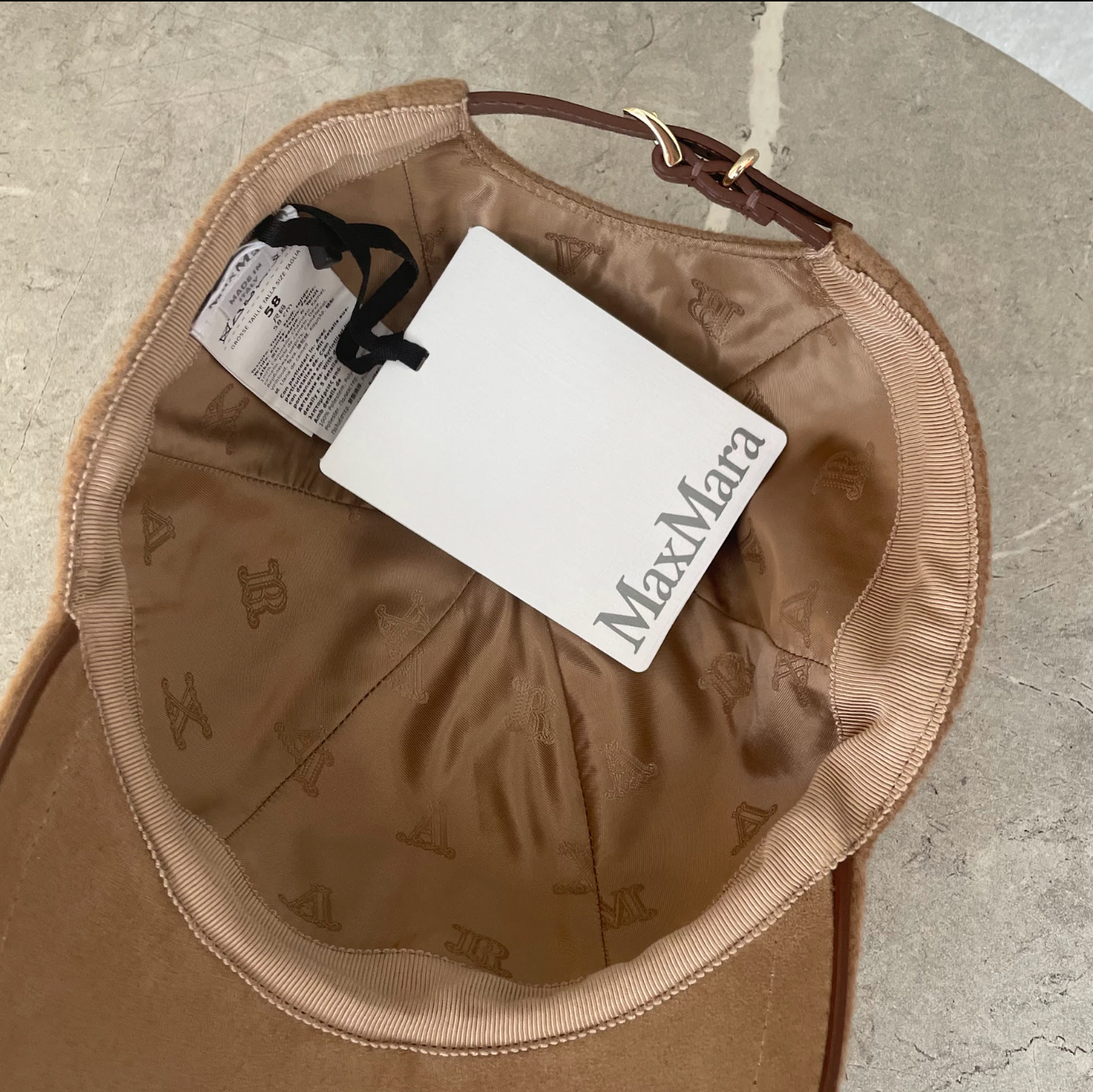 Max Mara　58　キャップ/ベージュ　＃2646