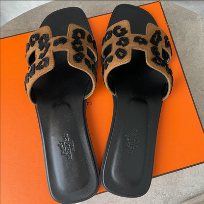 HERMES　ノワール　オランサンダル・ブラウンヒュメ・サイズ37,5　＃2623