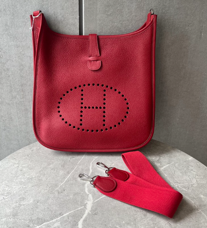 HERMES エヴリン 3GM・ルージュガランス・シルバー金具#2596