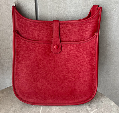 HERMES エヴリン 3GM・ルージュガランス・シルバー金具#2596