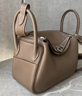 HERMES	リンディ ミニ	エトゥープ シルバー金具/トリヨンクレマンス＃2421
