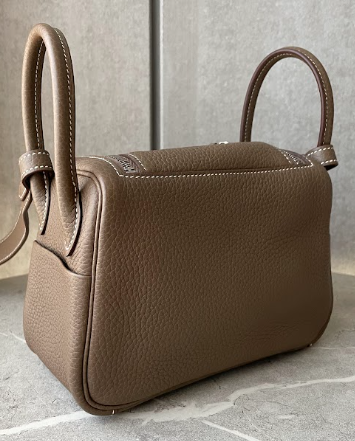HERMES	リンディ ミニ	エトゥープ シルバー金具/トリヨンクレマンス＃2421