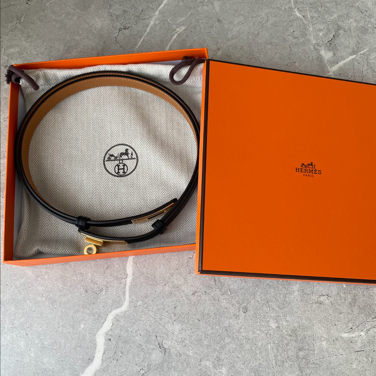 HERMES　ケリーベルト　ノワール　＃2621