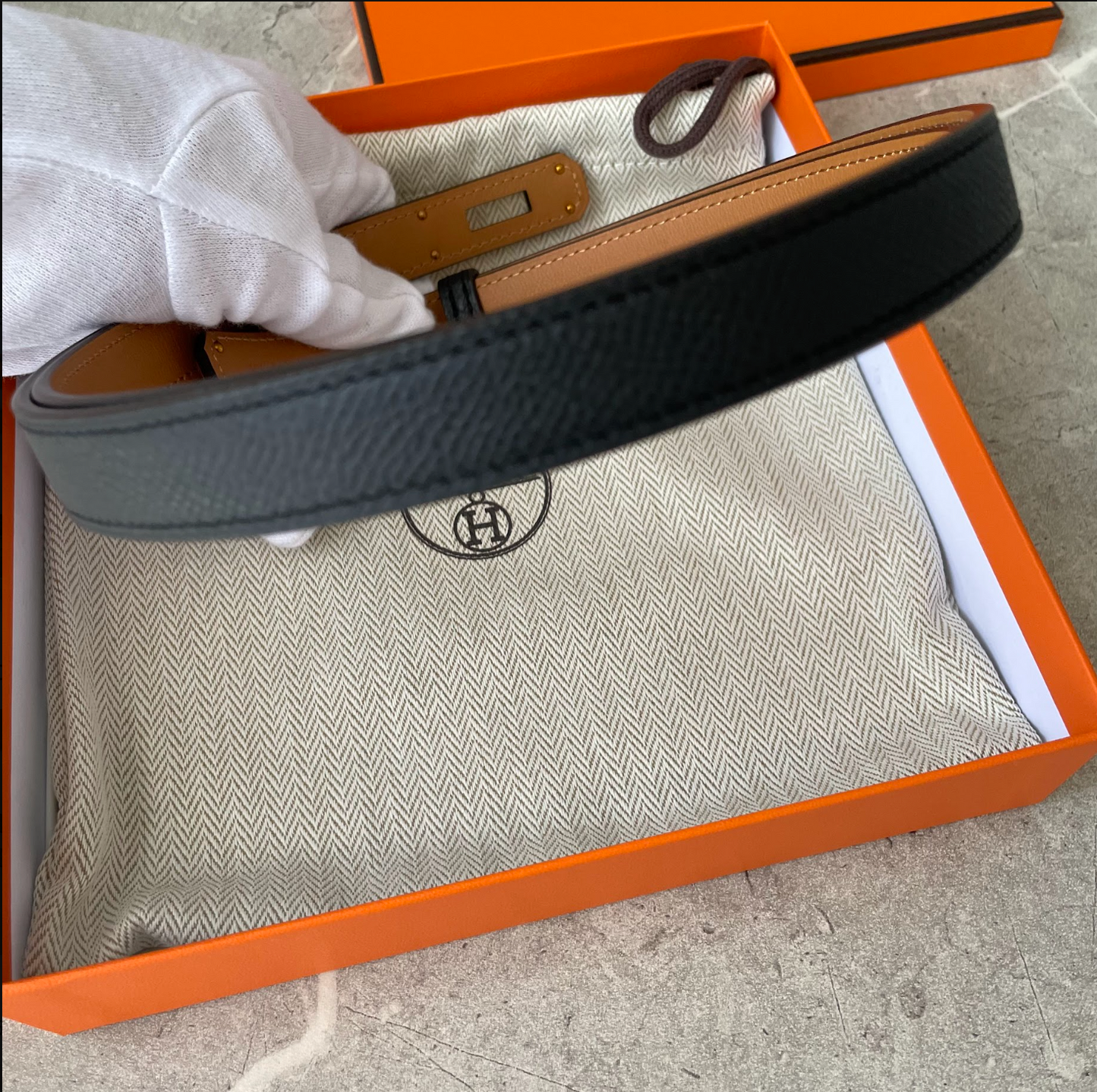 HERMES　ケリーベルト　ノワール　＃2621