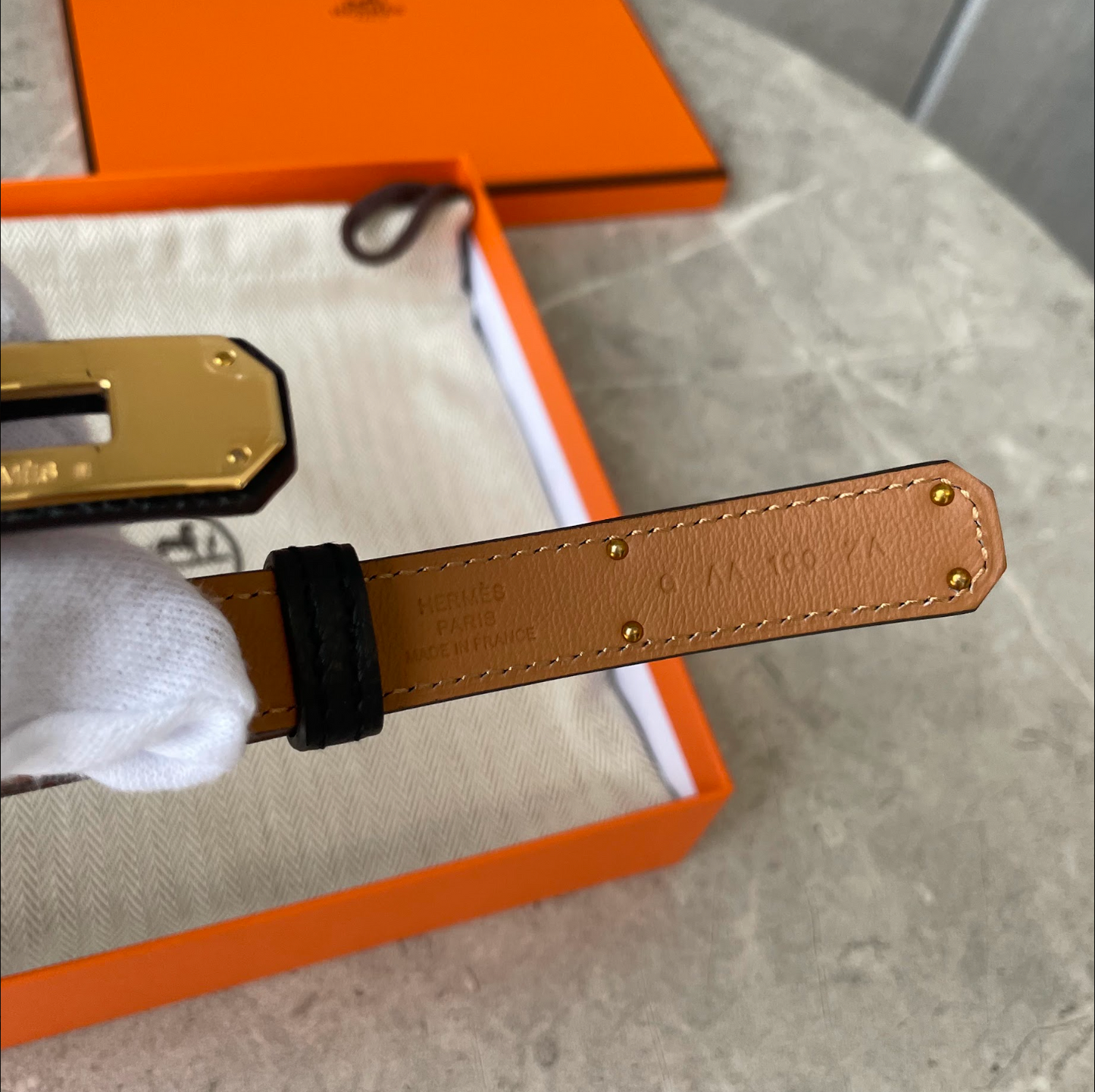 HERMES　ケリーベルト　ノワール　＃2621