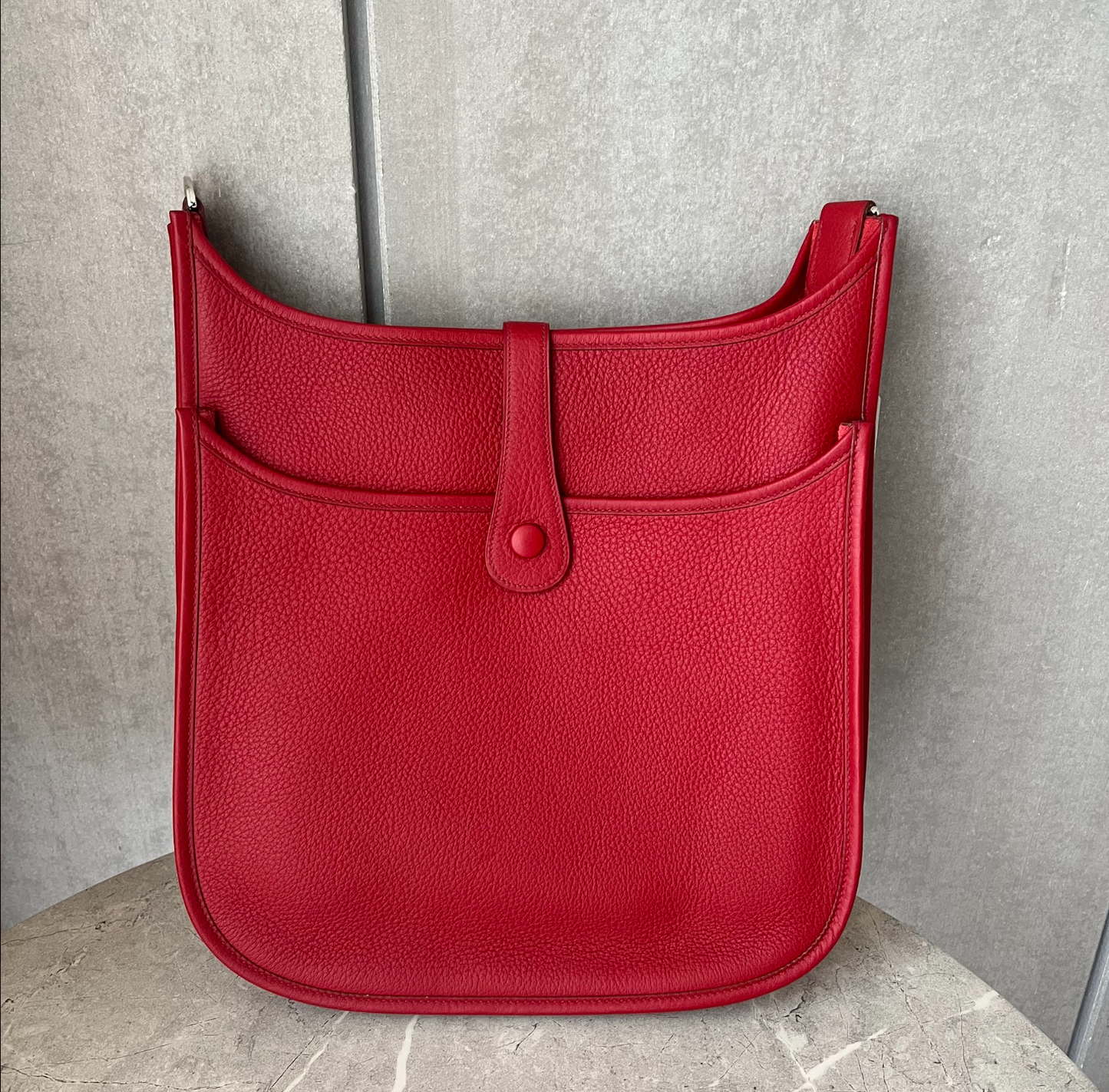 HERMES　エヴリン　3GM・ルージュガランス・シルバー金具　＃2596
