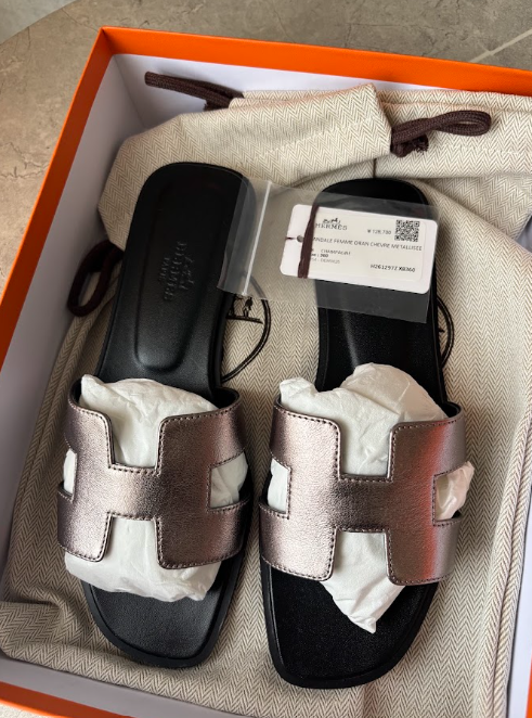2713 HERMES オランサンダル 36 シャンパーニュ