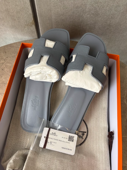 2714 HERMES オランサンダル 36 ブルーガレット