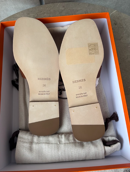2715 HERMES オランサンダル 36 ゴールド