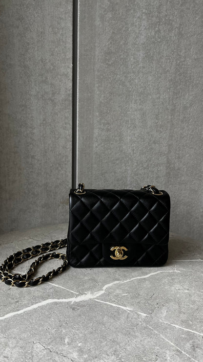 CHANEL ミニクラシックハンドバッグ シャンパンゴールド#2415