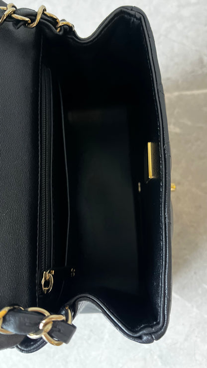 CHANEL ミニクラシックハンドバッグ シャンパンゴールド#2415