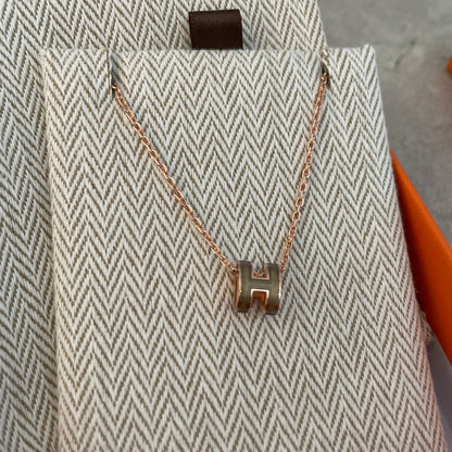 #2613 HERMES ポップHネックレス ミニ