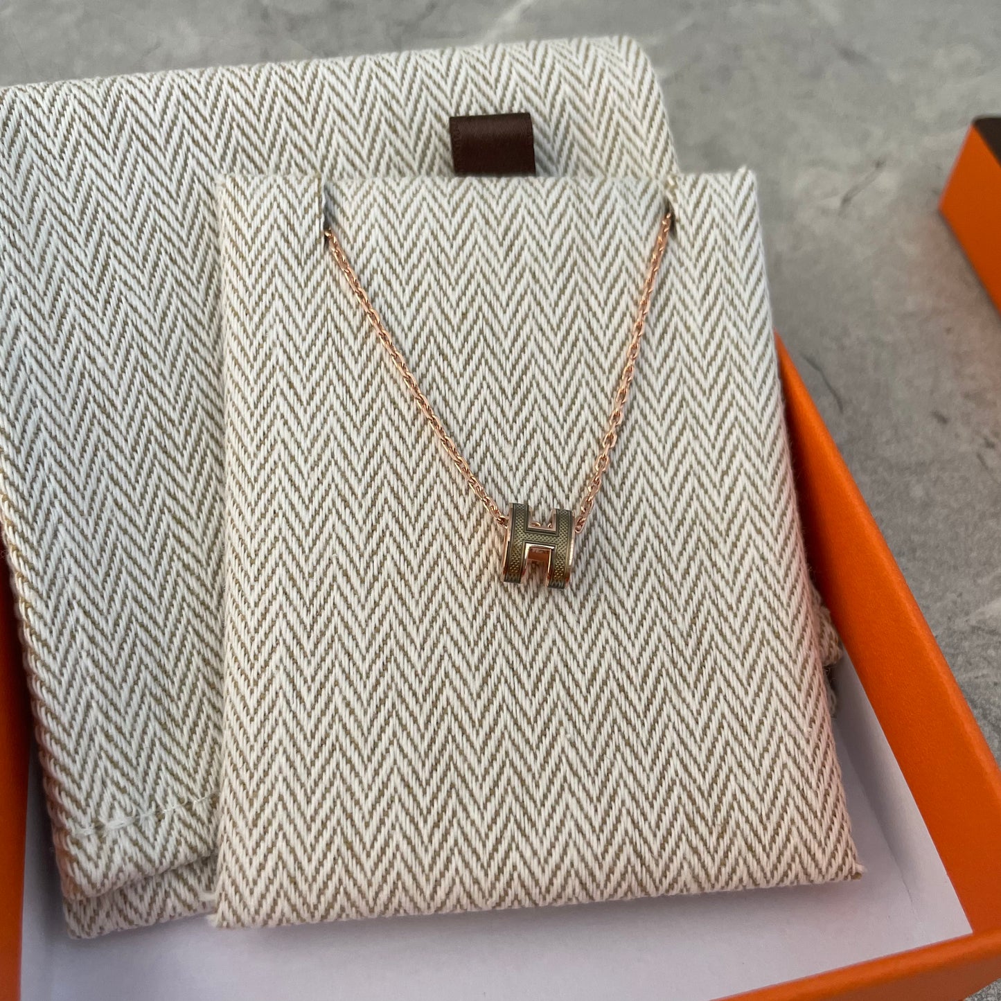 #2613 HERMES ポップHネックレス ミニ
