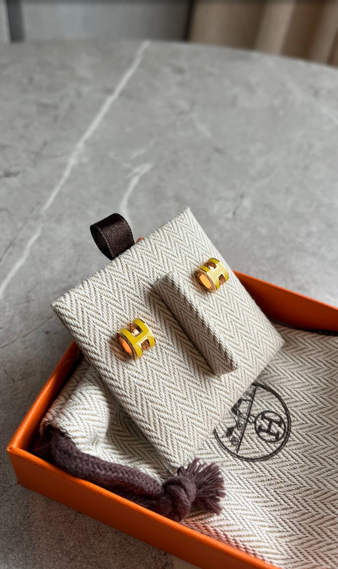 ポップHピアス/ジョーヌナプル/ローズゴールド金具 #999