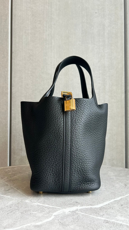【HERMES】ピコタンロックPM ノワール ゴールド金具#743