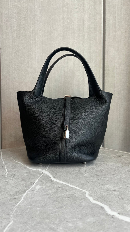 【HERMES】ピコタンロックMM ノワール シルバー金具#810