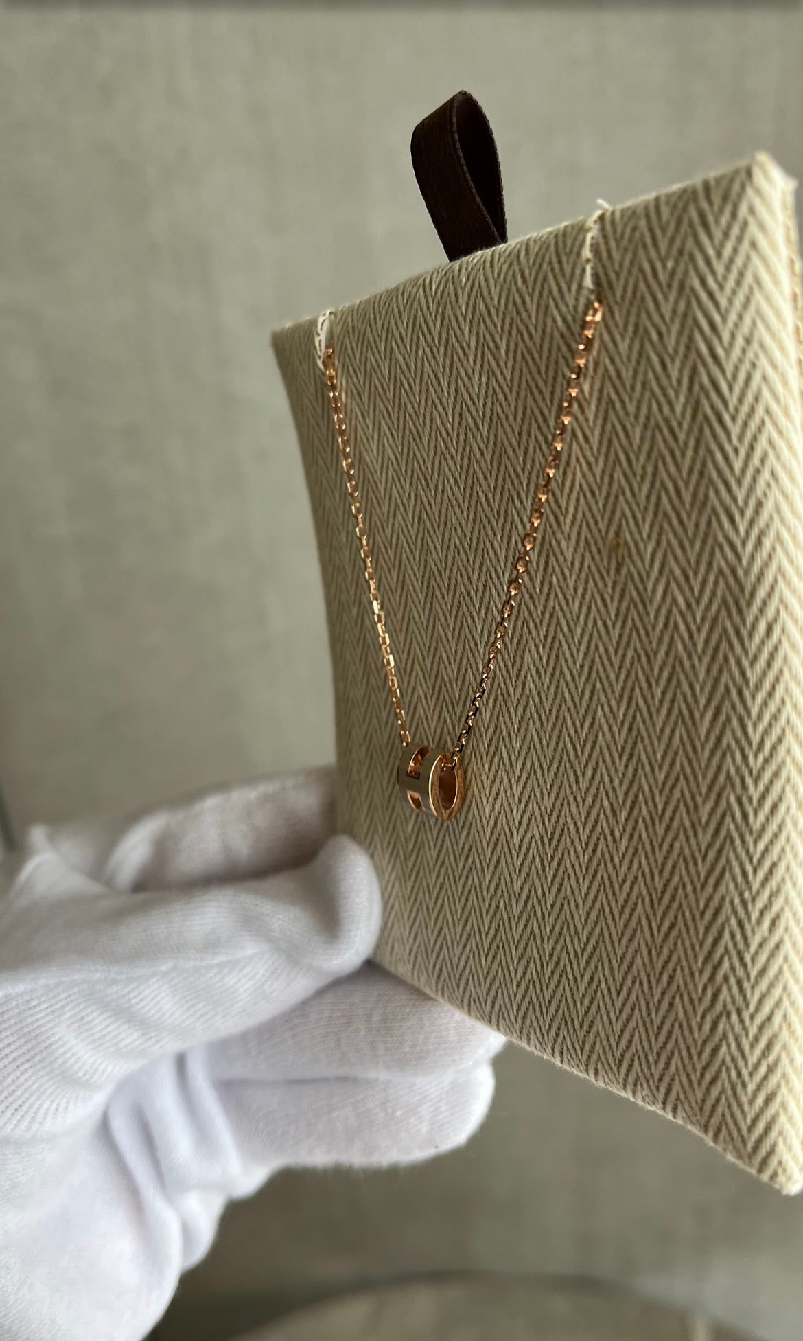 HERMES ポップHネックレスミニ　マロングラッセ#1104