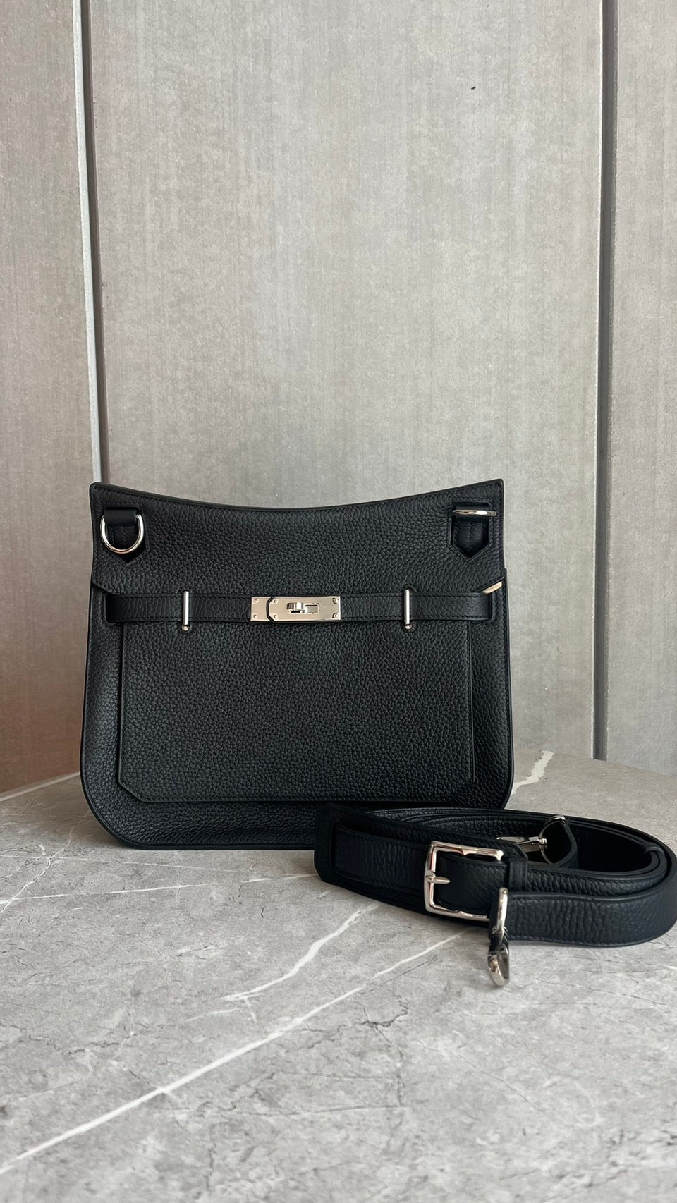 HERMES Evelyn TPM Blue Nuit Silver Hardware