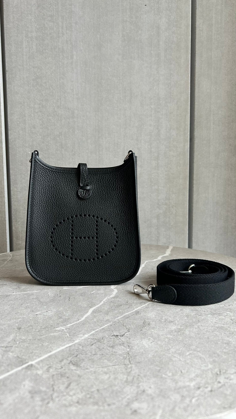 エヴリンtpm ノワール/シルバー金具 #1023